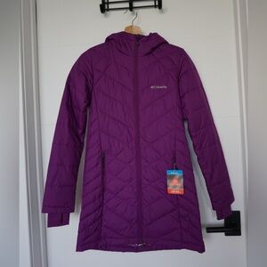 NWT- Columbia Violet Quilted Jacket with Hood